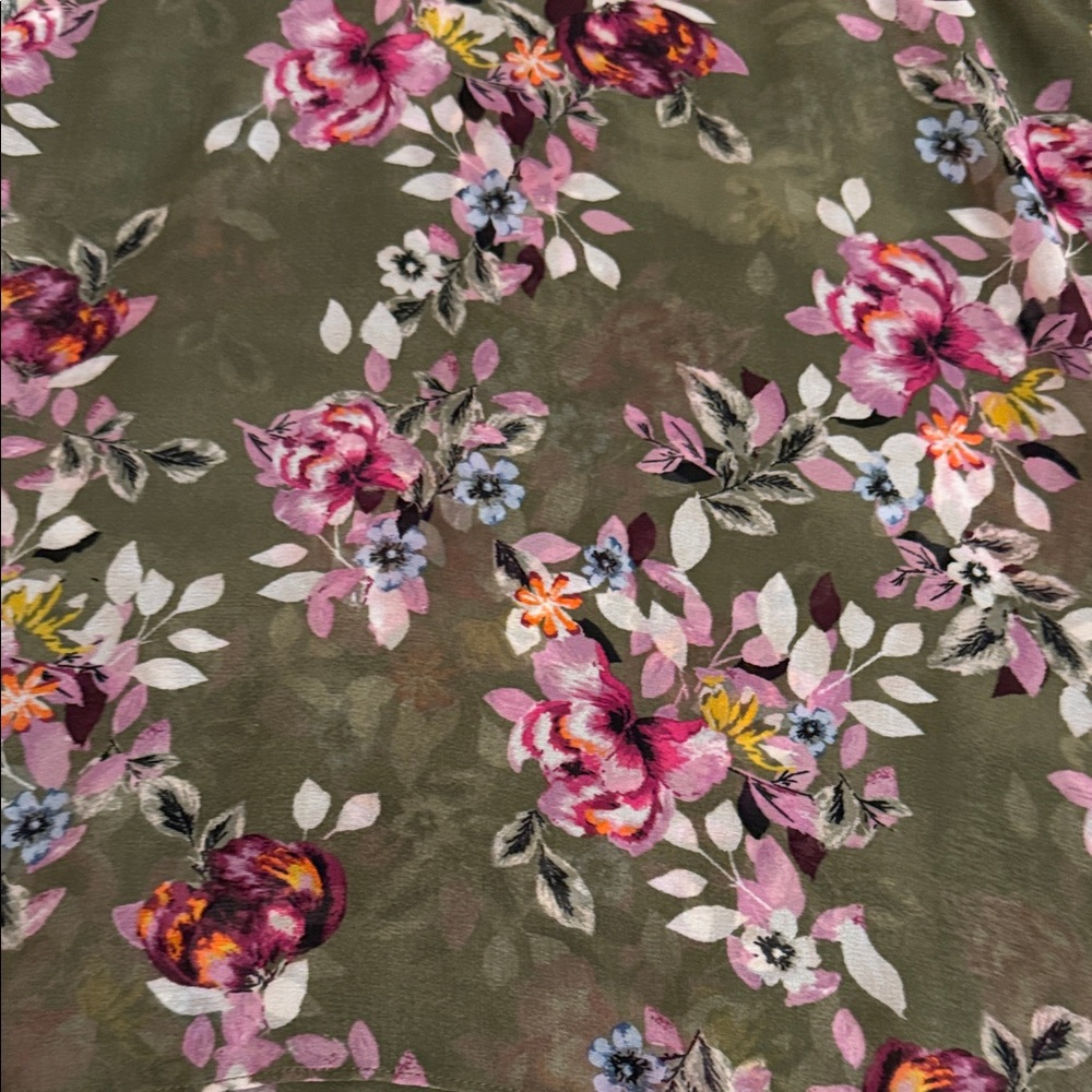WHITE HOUSE BLACK MARKET STAPPY VELVET TRIM FLORAL DRESS - Picture 7 of 14